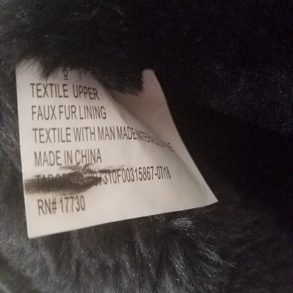 Cat & Jack Suede Faux Fur Ankle Boots - Picture 7 of 7